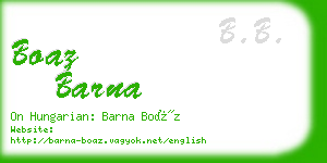 boaz barna business card